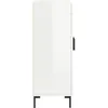 Image de vidaXL Vidaxl Buffet Blanc Brillant 69,5x34x90 Cm Bois D'ingénierie