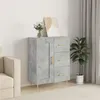 Image de vidaXL Buffet gris béton 69,5x34x90 cm bois d'ingénierie830248