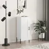 Image de vidaXL Vidaxl Buffet Blanc Brillant 34,5x34x90 Cm Bois D'ingénierie
