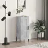 Image de vidaXL Buffet Gris bÃ©ton 34,5x34x90 cm Bois d'ingÃ©nierie