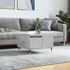 Image de vidaXL Table basse gris béton 55x55x36,5 cm bois d'ingénierie830752