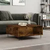 Image de vidaXL Table basse chêne fumé 80x80x36,5 cm bois d'ingénierie830785