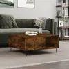 Image de Vidaxl Table Basse ChÃªne FumÃ© 80x80x36,5 Cm Bois D'ingÃ©nierie