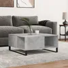 Image de vidaXL Table basse gris bÃ©ton 80x80x36,5 cm bois d'ingÃ©nierie