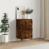 Image de vidaXL Buffet chÃªne fumÃ© 40x35x70 cm bois d'ingÃ©nierie