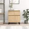 Image de vidaXL Buffet ChÃªne sonoma 60x35x70 cm Bois d'ingÃ©nierie
