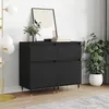 Image de vidaXL Buffets 2 pcs noir 40x35x70 cm bois d'ingénierie831135