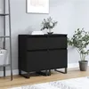 Image de vidaXL Buffets 2 pcs noir 40x35x70 cm bois d’ingénierie831167