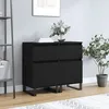 Image de vidaXL Buffets 2 pcs noir 40x35x70 cm bois dÂ¿ingÃ©nierie