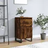 Image de vidaXL Buffet chÃªne fumÃ© 40x35x70 cm bois d'ingÃ©nierie