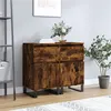 Image de vidaXL Buffets 2 pcs chêne fumé 40x35x70 cm bois d'ingénierie831175