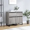 Image de vidaXL Buffets 2 pcs sonoma gris 40x35x70 cm bois d'ingénierie831177