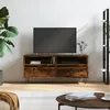 Image de vidaXL Meuble TV chêne fumé 100x34,5x44,5 cm bois d'ingénierie831241