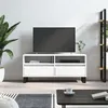 Image de vidaXL Meuble TV blanc 100x34,5x44,5 cm bois d'ingénierie831244