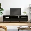 Image de vidaXL Meuble TV noir 150x30x44,5 cm bois d'ingénierie831253