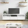 Image de vidaXL Meuble TV blanc 150x30x44,5 cm bois d'ingÃ©nierie