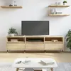 Image de vidaXL Meuble TV chêne sonoma 150x30x44,5 cm bois d'ingénierie