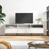 Image de vidaXL Meuble TV blanc 150x30x44,5 cm bois d'ingÃ©nierie
