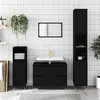 Image de vidaXL Armoire de salle de bain noir 80x33x60 cm bois d'ingénierie831645