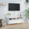 Image de vidaXL vidaXL Meuble TV blanc 100x34,5x44,5 cm bois d'ingénierie