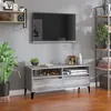 Image de vidaXL Meuble TV sonoma gris 100x34,5x44,5 cm bois d'ingÃ©nierie