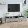 Image de vidaXL Meuble TV gris bÃ©ton 150x30x44,5 cm bois d'ingÃ©nierie