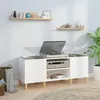 Image de vidaXL Armoire à disques blanc brillant 121x38x48 cm bois d'ingénierie831927