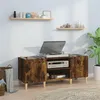 Image de vidaXL Armoire à disques chêne fumé 121x38x48 cm bois d'ingénierie
