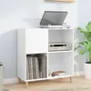 Image de vidaXL Armoire à disques blanc 84,5x38x89 cm bois d'ingénierie831989