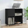 Image de vidaXL Armoire à disques noir 84,5x38x89 cm bois d'ingénierie831990