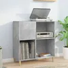 Image de vidaXL Armoire Ã  disques gris bÃ©ton 84,5x38x89 cm bois d'ingÃ©nierie