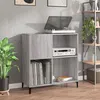 Image de vidaXL Armoire à disques sonoma gris 84,5x38x89 cm bois d'ingénierie