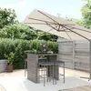 Image de vidaXL Ensemble de bar de jardin 5 pcs avec coussins gris poly rotin3187620