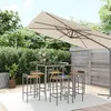 Image de vidaXL Ensemble de bar jardin 7 pcs gris poly rotin/bois massif acacia