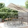 Image de vidaXL Ensemble de bar jardin 11pcs gris poly rotin/bois massif acacia3187683