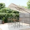 Image de vidaXL Ensemble de bar jardin 5 pcs gris poly rotin/bois massif acacia