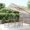 Image de vidaXL Ensemble de bar jardin 7 pcs gris poly rotin/bois massif acacia3187695
