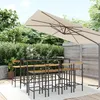 Image de vidaXL Vidaxl Ensemble De Bar Jardin 9 Pcs Noir Poly Rotin/Bois Massif Acacia