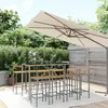 Image de vidaXL Ensemble de bar jardin 9 pcs gris poly rotin/bois massif acacia3187697