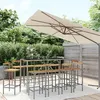 Image de vidaXL Ensemble de bar jardin 11pcs gris poly rotin/bois massif acacia