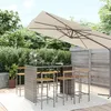 Image de vidaXL Ensemble de bar jardin 7 pcs gris poly rotin/bois massif acacia
