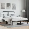 Image de vidaXL Cadre de lit métal sans matelas avec tête de lit noir 140x190cm352578