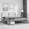 Image de vidaXL Cadre de lit métal avec tête de lit noir 183x213 cm
