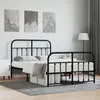 Image de vidaXL Cadre de lit métal avec tête de lit/pied de lit noir 120x190 cm
