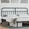 Image de vidaXL Tête de lit métal noir 193 cm