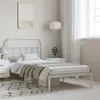 Image de vidaXL Cadre de lit métal avec tête de lit blanc 100x190 cm