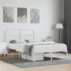 Image de vidaXL Cadre de lit métal avec tête de lit blanc 120x190 cm
