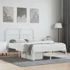 Image de vidaXL Cadre de lit mÃ©tal avec tÃªte de lit blanc 120x190 cm