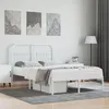 Image de vidaXL Cadre de lit métal avec tête de lit blanc 120x200 cm