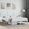 Image de vidaXL Cadre de lit mÃ©tal sans matelas et tÃªte de lit blanc 135x190 cm